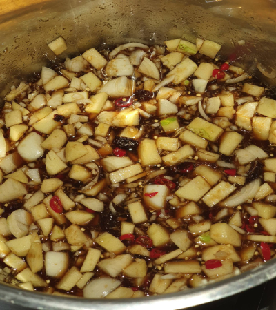 Pot after 45 minutes of cooking.